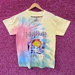 Def Leppard Pyromania Tie Dye Tshirt Size Medium
